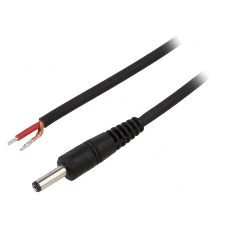 Cablu Electric Negru 1x1mm2 DC 4,0/1,7 0,5m | Electronic-mag.ro | Componente Electronice