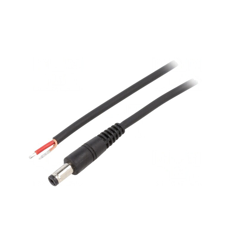 Cablu Alimentare DC 5,5/1,7 mm Negru 0,5m | Electronic-mag.ro | Componente Electronice
