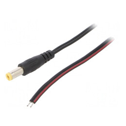 Cablu Alimentare DC 5,5/2,1 Negru 1,5m | Electronic-mag.ro | Componente Electronice