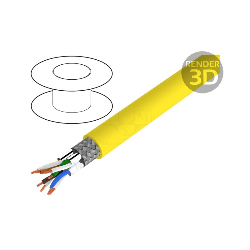 Cablu ETHERLINE® LAN 1600 S/FTP 4x2x22AWG LSZH | Electronic-mag.ro | Componente Electronice