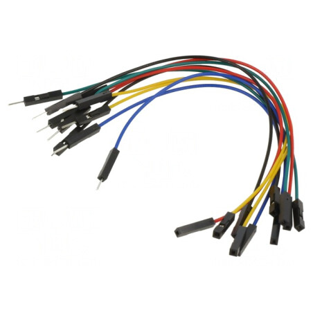 Cablu de Conectare 150mm Tată-Mamă Multicolor | Electronic-mag.ro | Componente Electronice