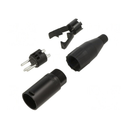 Metal Plug Straight Cord 3 Pin | Electronic-mag.ro | Componente Electronice