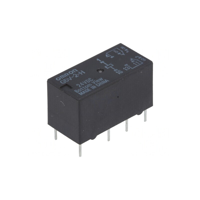 Releu Electromagnetic DPDT 24VDC 2A | Electronic-mag.ro | Componente Electronice