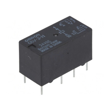 Releu Electromagnetic DPDT 24VDC 2A | Electronic-mag.ro | Componente Electronice