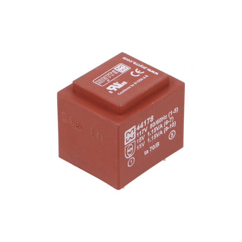Transformator PCB încapsulat 2,3VA 117VAC 15V 77mA | Electronic-mag.ro | Componente Electronice
