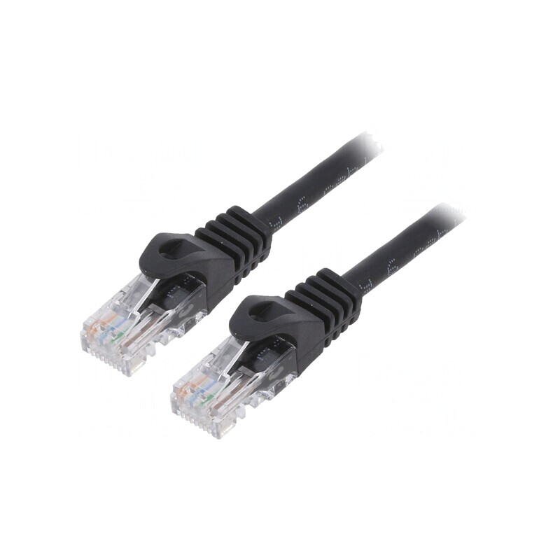 Patch cord UTP Cat6 CCA PVC Negru 5m | Electronic-mag.ro | Componente Electronice Patch cord UTP Cat6 CCA PVC Negru 5m | Electronic-mag.ro | Componente Electronice