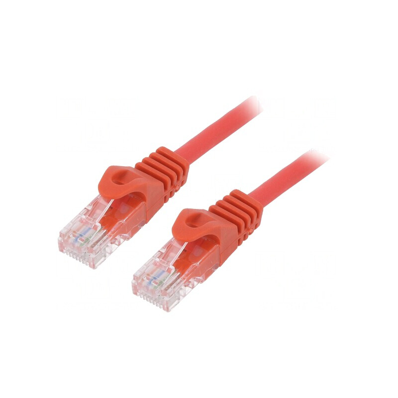 Patch cord roșu U/UTP Cat6 5m | Electronic-mag.ro | Componente Electronice