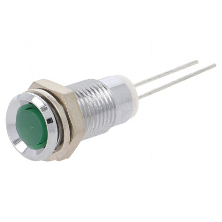 Lumină LED Verde Convex pentru PCB 5mm | Electronic-mag.ro | Componente Electronice