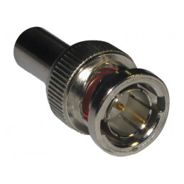Mufă BNC Tată Drept 75Ω Crimpat POM Aurit -40÷85°C | Electronic-mag.ro | Componente Electronice