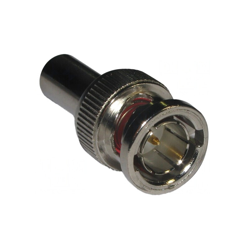 Mufă BNC Tată Drept 75Ω Crimpat POM Aurit -40÷85°C | Electronic-mag.ro | Componente Electronice