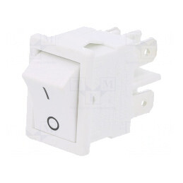 Rocker Switch DPST Albă 6A 250V IP40 | Electronic-mag.ro | Componente Electronice