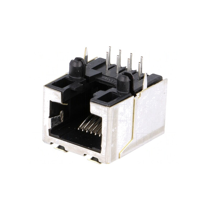 Soclu RJ45 8P8C pentru PCB THT | Electronic-mag.ro | Componente Electronice