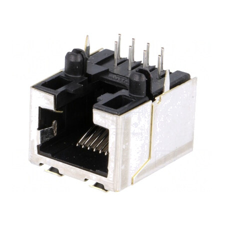 Soclu RJ45 8P8C pentru PCB THT | Electronic-mag.ro | Componente Electronice