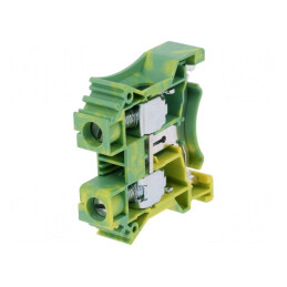 Terminal de Îmbinare pentru Șine 1,5-25mm2, 2 Borne, Galben-Verde | Electronic-mag.ro | Componente Electronice