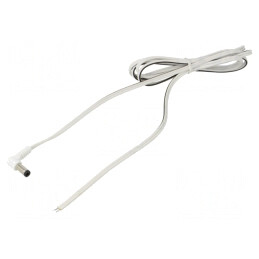 Cablu Alimentare DC Mufă Unghi 5,5/2,5 Alb 1,5m | Electronic-mag.ro | Componente Electronice