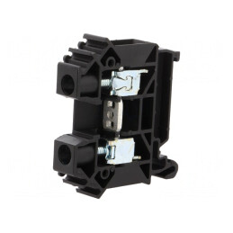 Terminal Îmbinare Șine 0.5-16mm2 1 Pista 2 Borne Negru TS35 | Electronic-mag.ro | Componente Electronice
