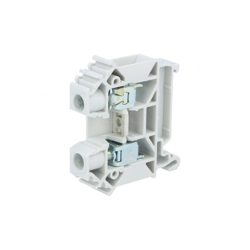 Conector Șine 0,5-16mm2 1 Pista 2 Borne Gri 10mm | Electronic-mag.ro | Componente Electronice