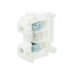 Conector Șine 0.5-16mm2 Piste 1 Borne 2 Alb TS35 | Electronic-mag.ro | Componente Electronice