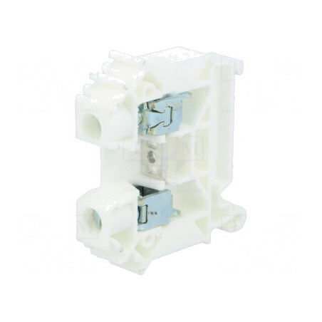 Conector Șine 0.5-16mm2 Piste 1 Borne 2 Alb TS35 | Electronic-mag.ro | Componente Electronice