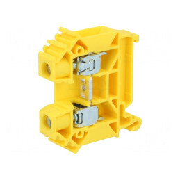 Conector de Îmbinare Șine Galben TS35 0.5-16mm² 2 Piste 2 Borne | Electronic-mag.ro | Componente Electronice