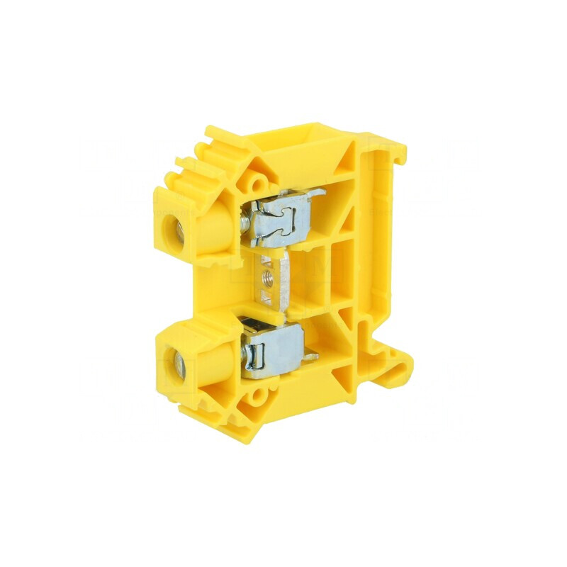 Conector de Îmbinare Șine Galben TS35 0.5-16mm² 2 Piste 2 Borne | Electronic-mag.ro | Componente Electronice