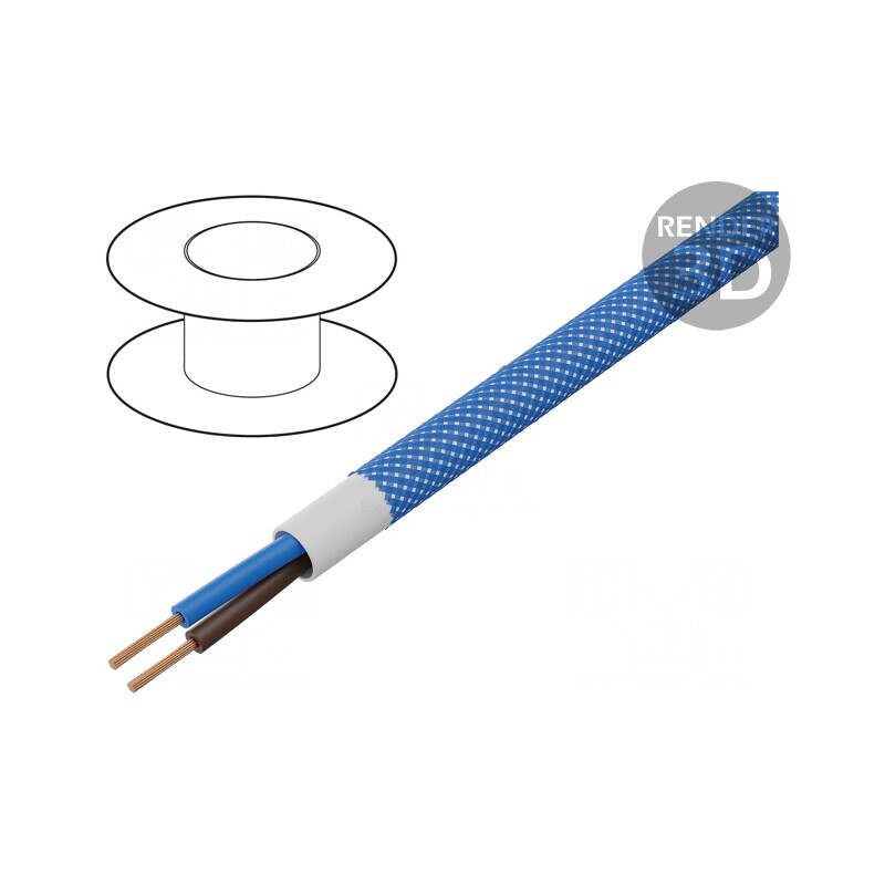 Cablu Electric Rotund 2x0.75mm PVC Textil 300V | Electronic-mag.ro | Componente Electronice