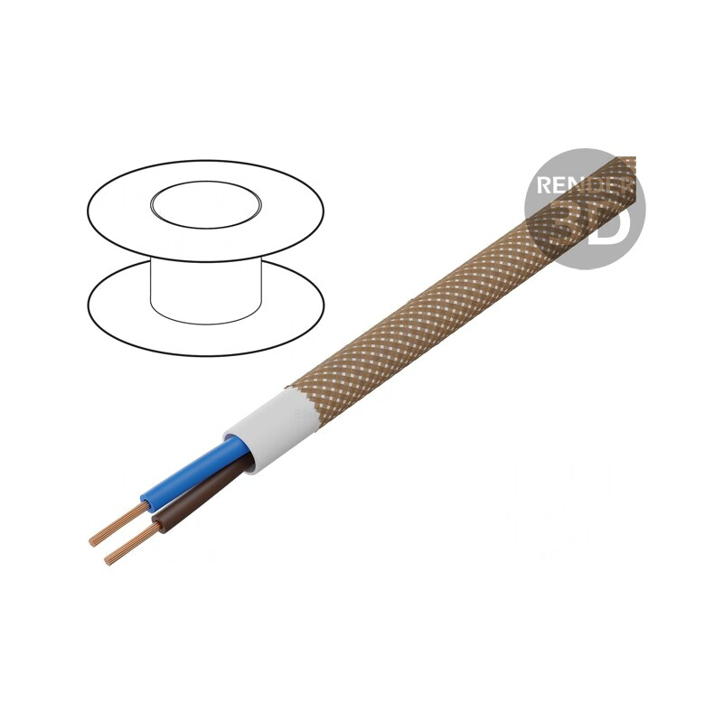 Cablu Electic Rotund Textil 2x0,75mm2 300V | Electronic-mag.ro | Componente Electronice