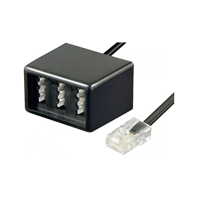 Splitter RJ11 cu Priză F TAE și Priză N TAE x 2 | Electronic-mag.ro | Componente Electronice