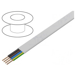 Cablu Electric YDY 4G2,5mm2 Alb 100m | Electronic-mag.ro | Componente Electronice
