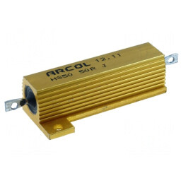 Rezistor Bobinat cu Radiator 50Ω 50W ±5% | Electronic-mag.ro | Componente Electronice