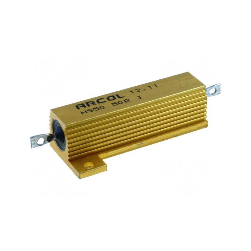 Rezistor Bobinat cu Radiator 50Ω 50W ±5% | Electronic-mag.ro | Componente Electronice