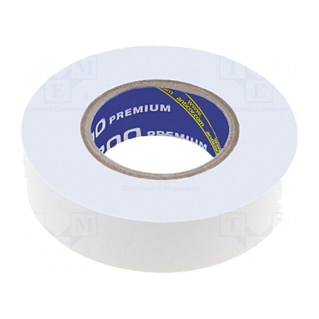 Bandă Electroizolantă PVC Albă 19mm x 18m | Electronic-mag.ro | Componente Electronice