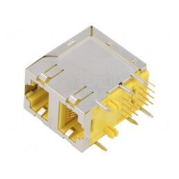 Soclu RJ45 8p8c cu 2 porturi | Electronic-mag.ro | Componente Electronice