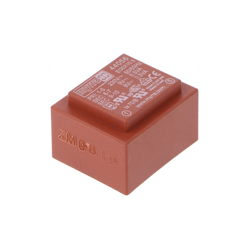 Transformator Încapsulat 1VA 230VAC 9V 9V PCB | Electronic-mag.ro | Componente Electronice