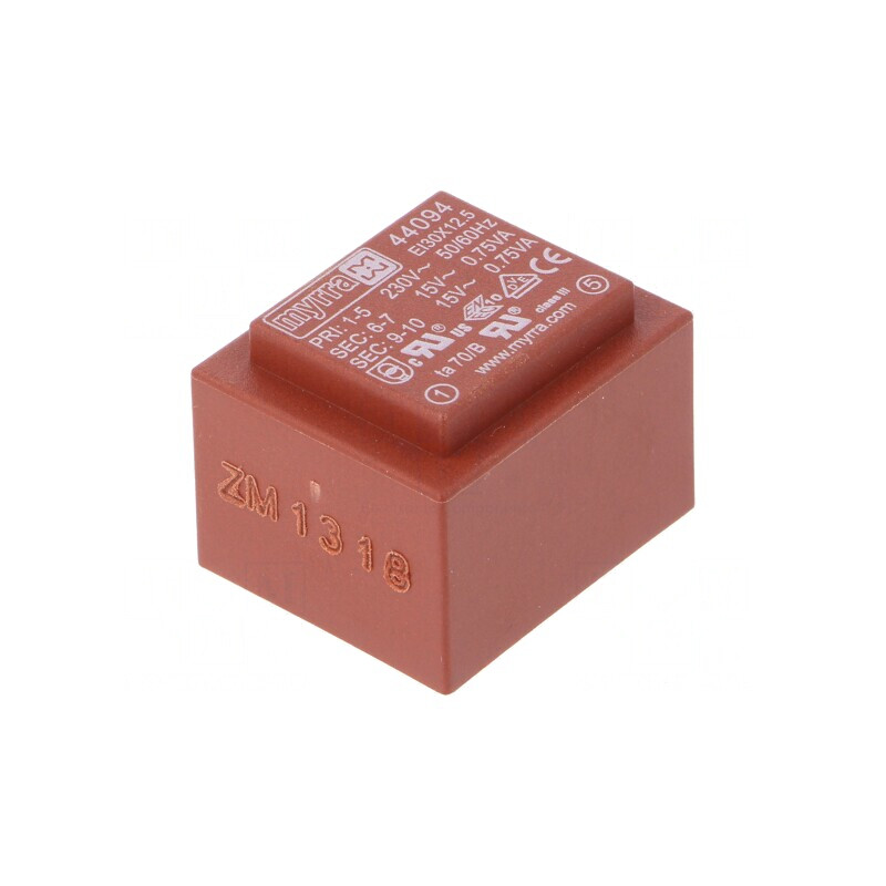 Transformator încapsulat 15V 50mA PCB 1,5VA 230VAC | Electronic-mag.ro | Componente Electronice