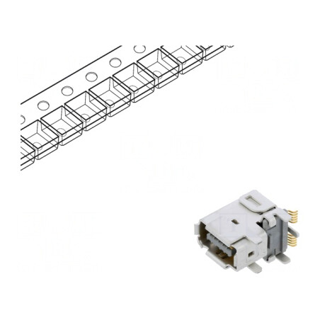 Conector ix Industrial Soclu SMT 10PIN Aurit | Electronic-mag.ro | Componente Electronice