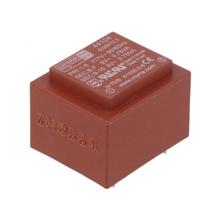 Transformator încapsulat 1,5VA 117VAC 9V 83mA PCB | Electronic-mag.ro | Componente Electronice