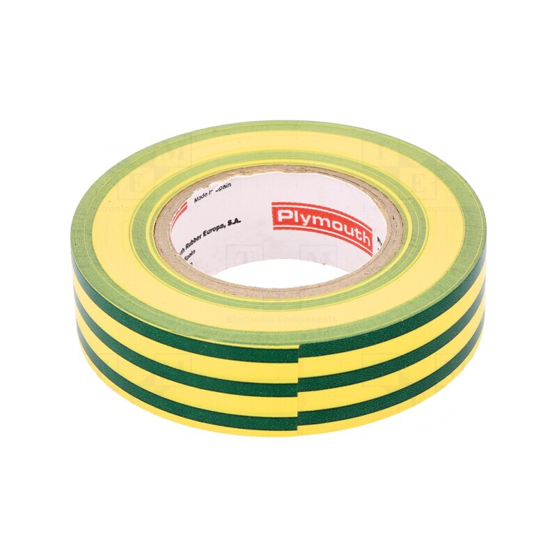 Bandă Electroizolantă Galben-Verde 19mm x 20m | Electronic-mag.ro | Componente Electronice