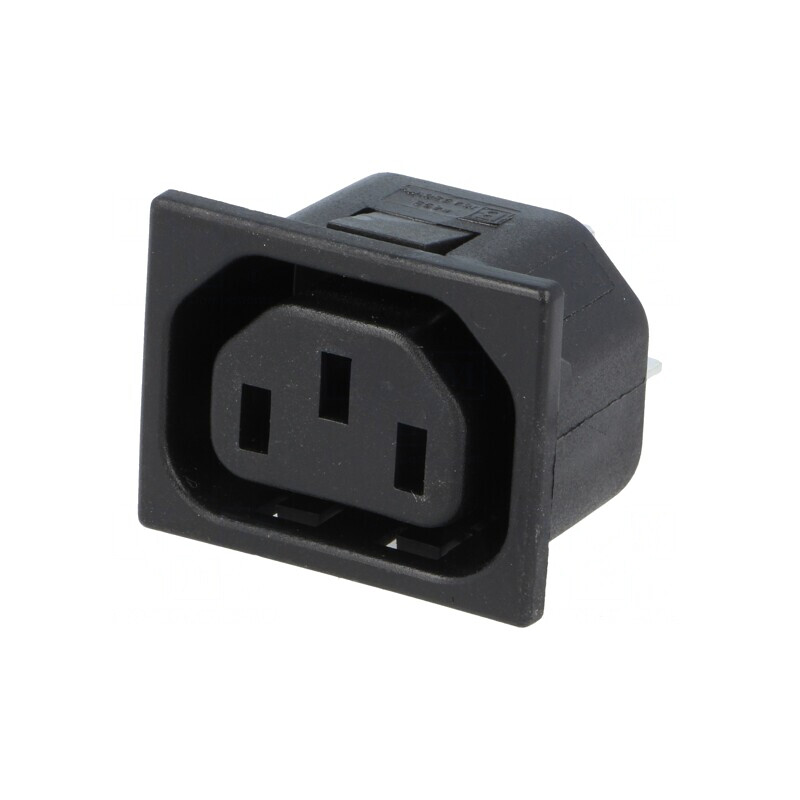 Conector Alimentare AC Soclu Mamă C13 10A 250V | Electronic-mag.ro | Componente Electronice