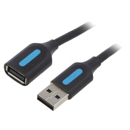 Cablu USB 2.0 A-A 3m Negru | Electronic-mag.ro | Componente Electronice