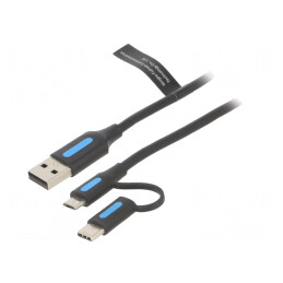 Cablu USB 2.0 Multifuncțional 0,25m