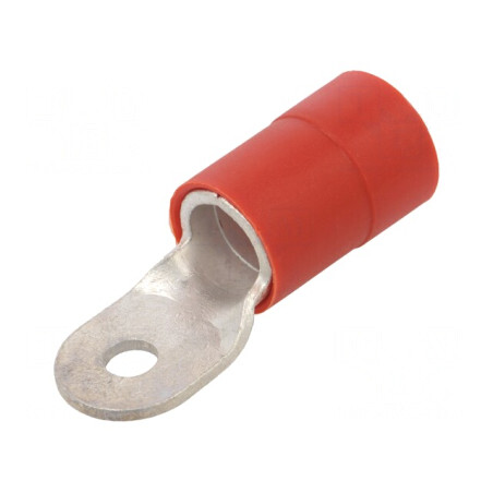 Vârf Inelar Crimpat M8 8,5mm 95mm2 Izolat Roșu | Electronic-mag.ro | Componente Electronice