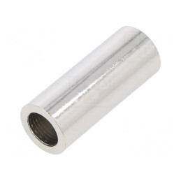 Manşon distanţier 40mm cilindric alamă nichel 16mm | Electronic-mag.ro | Componente Electronice