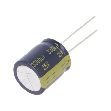 Condensator Electrolitic Low ESR 3300uF 25V Ø18x20mm | Electronic-mag.ro | Componente Electronice