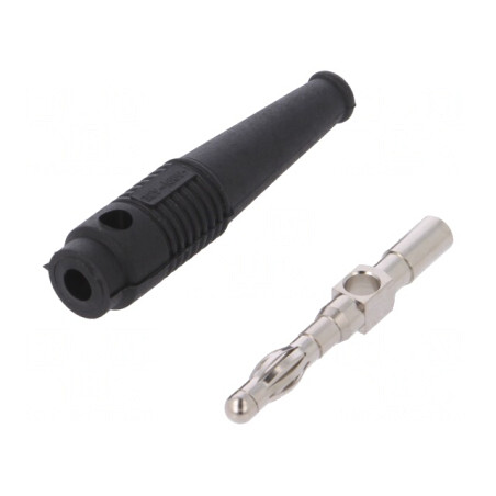 Mufă Banană 4mm Neagră 32A | Electronic-mag.ro | Componente Electronice