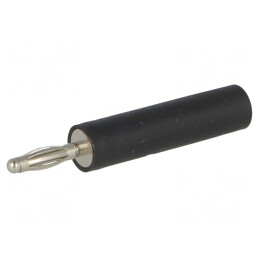 Adaptor Banană 2mm 10A 70VDC Nichelat Negru