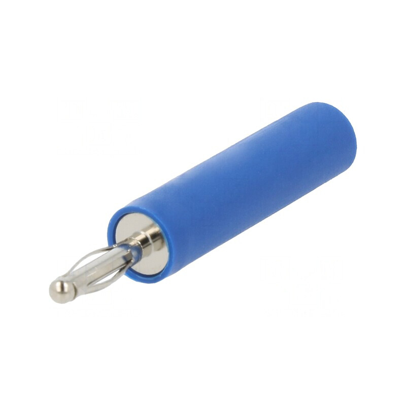 Adaptor Banană 2mm 10A 70VDC Albastru Nichelat 35,5mm | Electronic-mag.ro | Componente Electronice