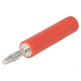 Adaptor Banană 2mm 10A Roșu Nichelat 70VDC | Electronic-mag.ro | Componente Electronice