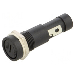 Soclu Siguranțe Cilindrice 6,3x32mm 15A Negru | Electronic-mag.ro | Componente Electronice