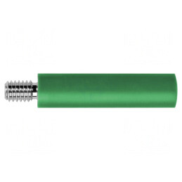 Soclu banană verde 4mm 32A 1kVAC nichelat | Electronic-mag.ro | Componente Electronice